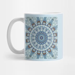 Crystal Blue Winter Star Kaleidoscope Mug